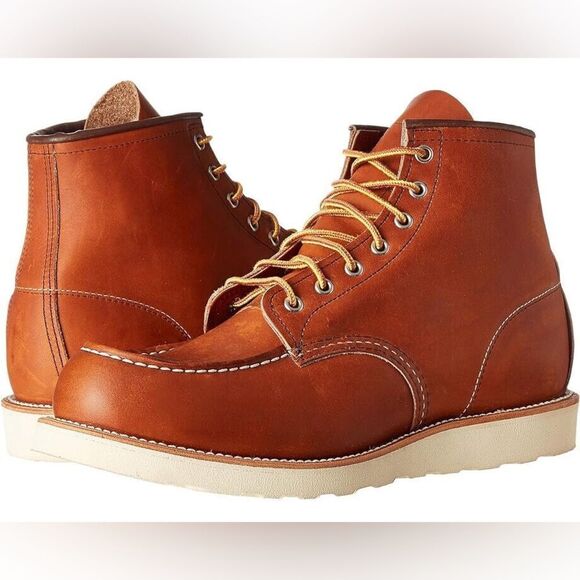 Red Wing Heritage men's Classic 6 inch Moc Toe Work Boot 875 Oro Legacy USA - Picture 6 of 15